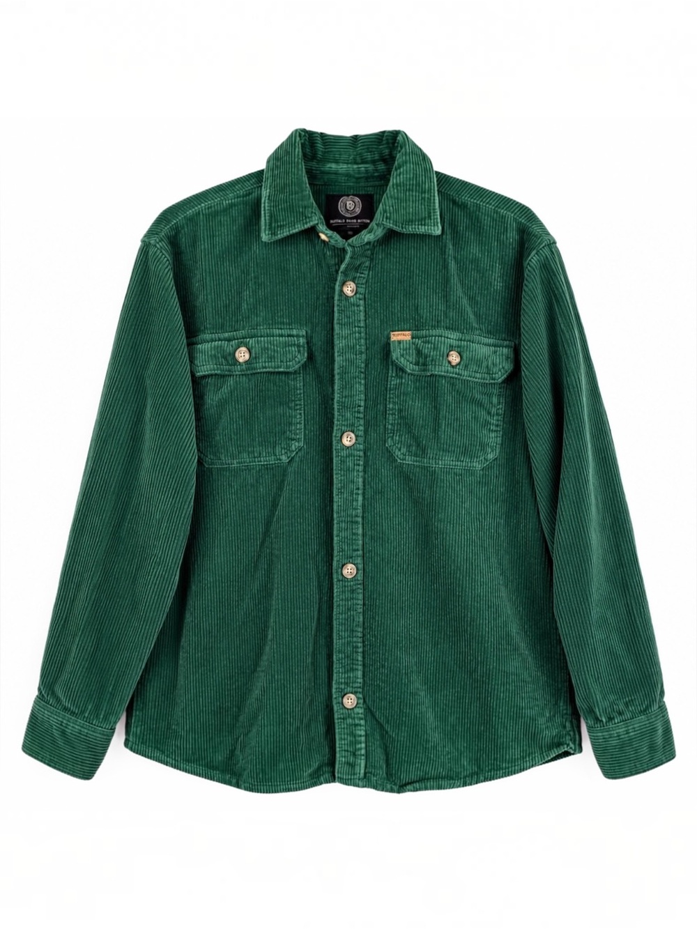 Buffalo David Bitton Jeremias Forest Green Corduroy Shirt Jacket L